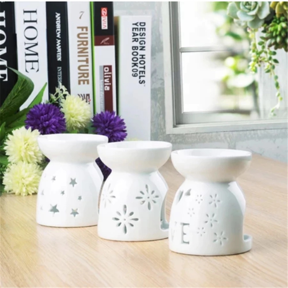 Ceramic Oil Burner - Tealight Candle Holder Essential Oil Burner