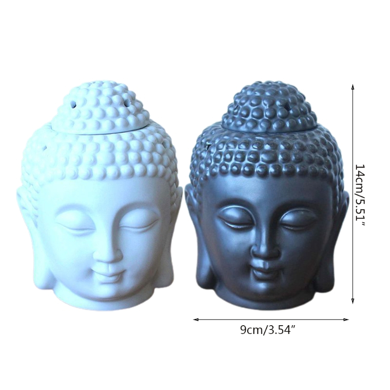 Ceramic Oil Burner - Ceramic Buddha Head Aromatic Oil Burner