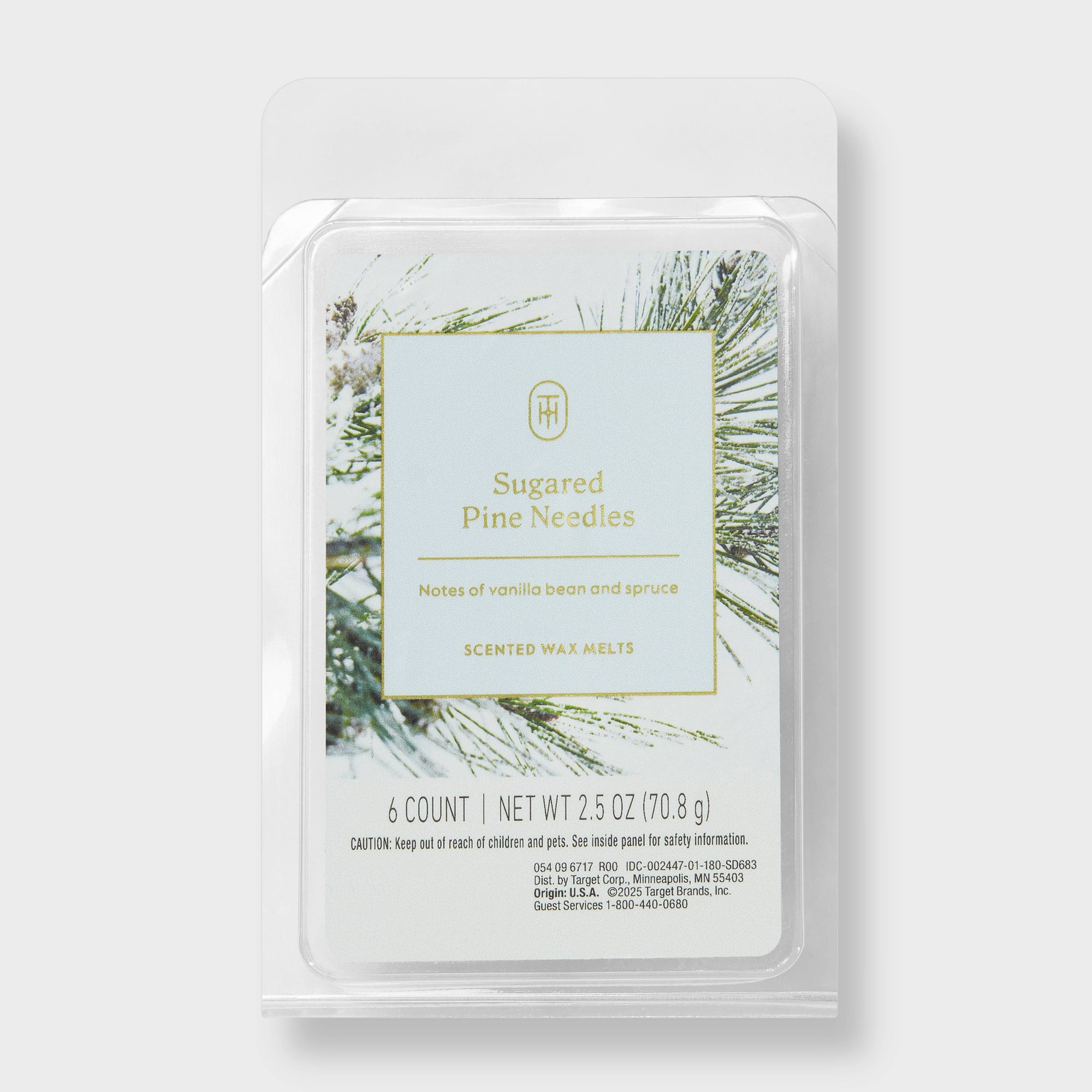 Home Fragrance Wax Melts - 12ct Sugared Pine Needle Wax Melts,