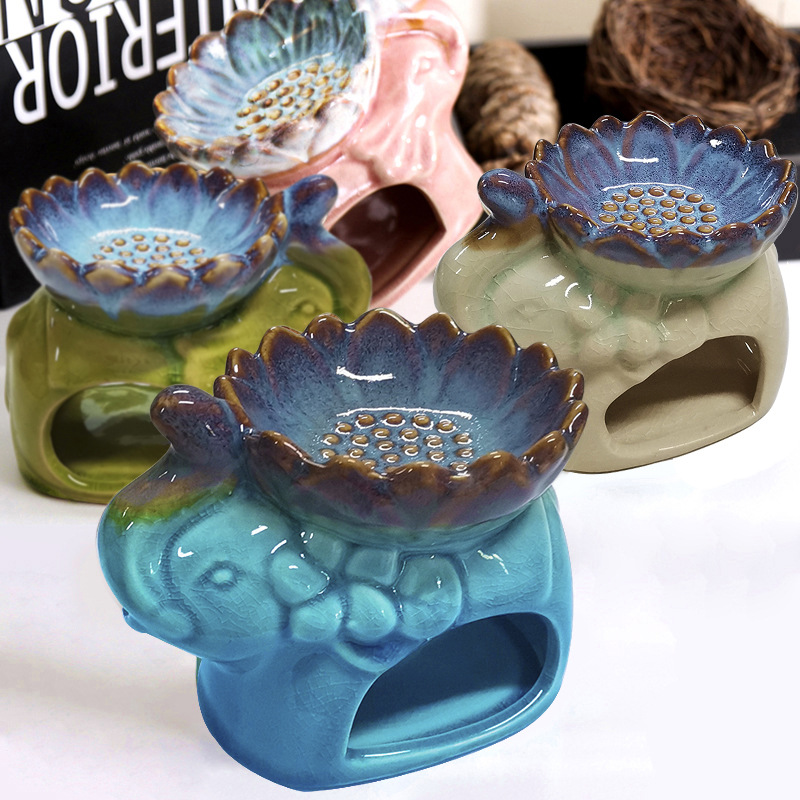 Ceramic Oil Burner - Lotus Ice Crack Like Ceramic Aroma