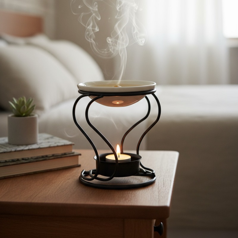 Ceramic Oil Burner - Metal Tealight Ceramic Tealight Candle Oil