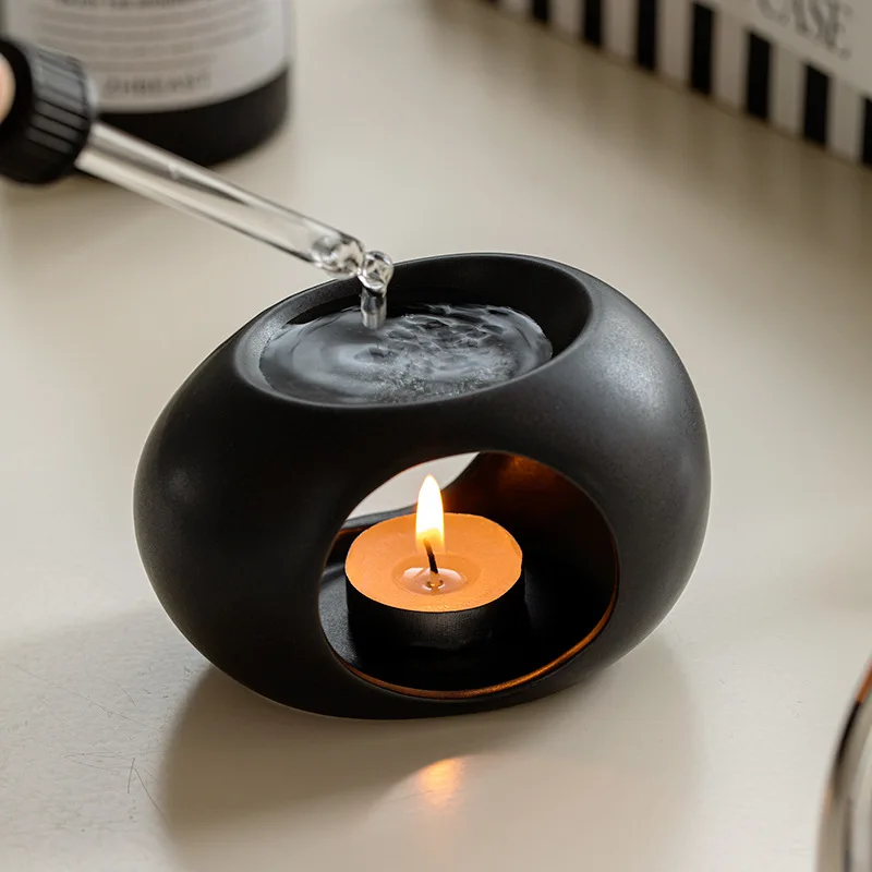 Ceramic Oil Burner - Ceramic Candle Heating Holder Essential Oil